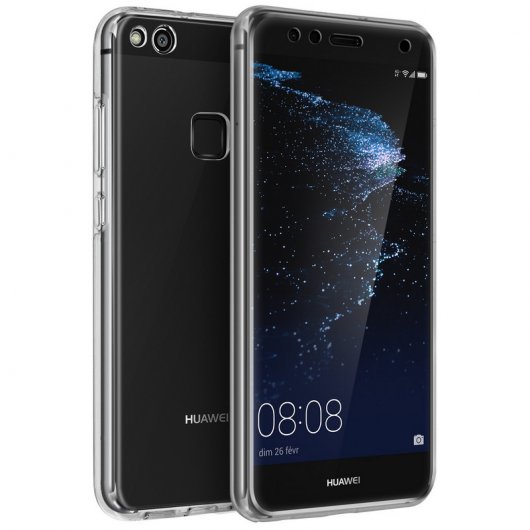 Avizar Funda Doble Silicona Transparente para Huawei P10 Lite