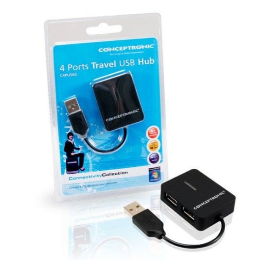 Conceptronic Mini Travel Hub 4 Portas USB 2.0