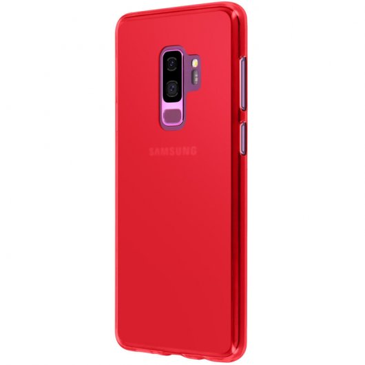 Avizar Funda de Silicona Flexible Roja para Samsung Galaxy S9 Plus