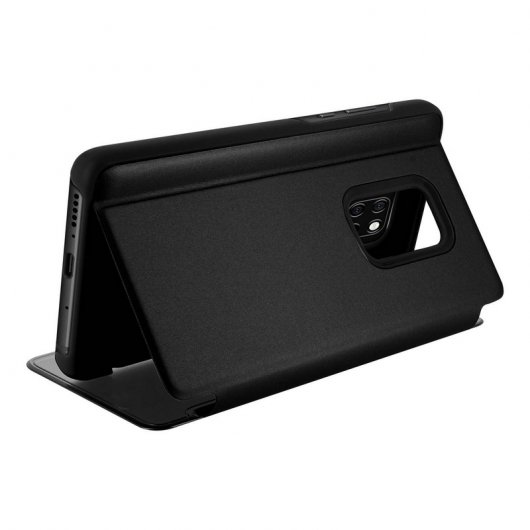 Avizar Funda Libro Translúcida Efecto Espejo Negra para Huawei Mate 20