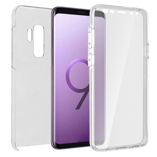 Avizar Funda Doble de Silicona Transparente para Samsung Galaxy S9 Plus