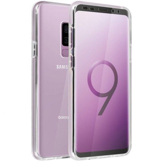 Avizar Funda Doble de Silicona Transparente para Samsung Galaxy S9 Plus