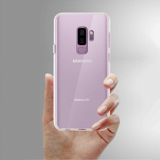 Avizar Funda Doble de Silicona Transparente para Samsung Galaxy S9 Plus