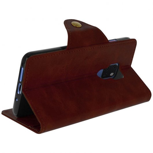 Avizar Capa Livro com Porta Cartões Vintage Castanha para Huawei Mate 20