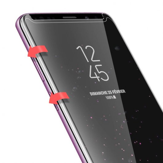 Avizar Protettore in vetro temperato con bordi curvi per Samsung Galaxy S9