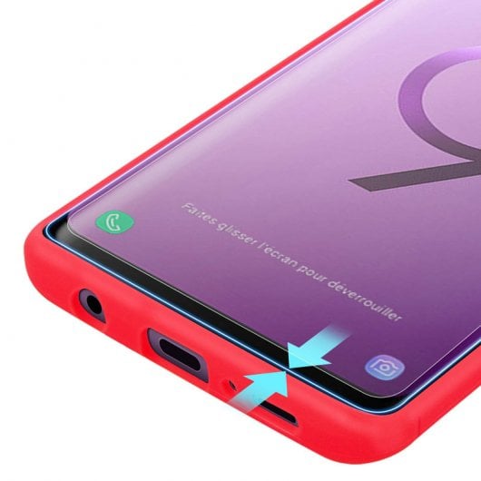 Avizar Protector de Cristal Templado con Bordes Curvos para Samsung Galaxy S9