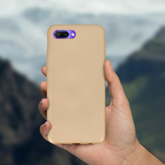 Avizar Funda de Silicona Dorada Mate para Honor 10