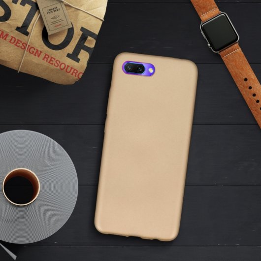 Avizar Funda de Silicona Dorada Mate para Honor 10