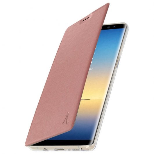 Akashi Capa Livro com Porta Cartões Rosa para Samsung Galaxy Note 8