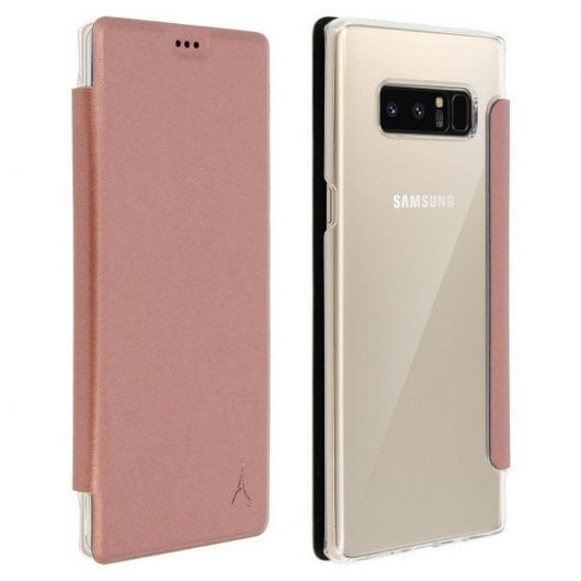 Akashi Capa Livro com Porta Cartões Rosa para Samsung Galaxy Note 8