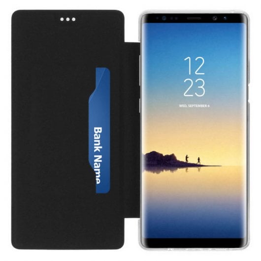 Akashi Capa Livro com Porta Cartões Rosa para Samsung Galaxy Note 8