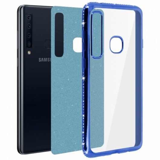 Avizar Funda Purpurina Azul para Samsung Galaxy A9 2018