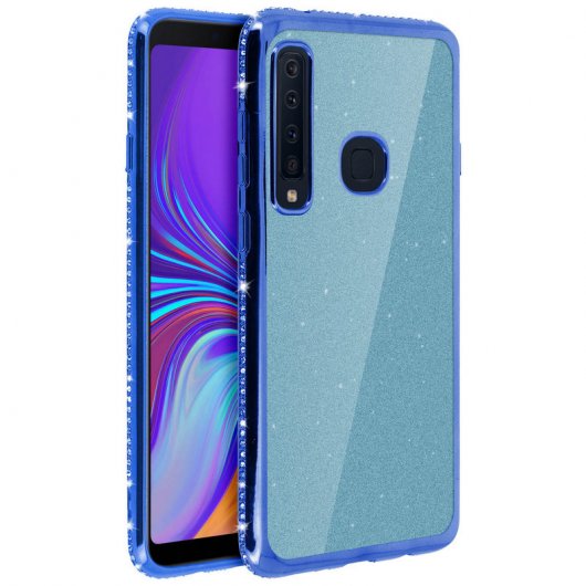Avizar Funda Purpurina Azul para Samsung Galaxy A9 2018