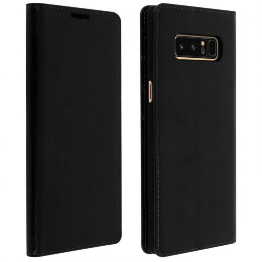 Avizar Funda de Cuero Negra para Samsung Galaxy Note 8