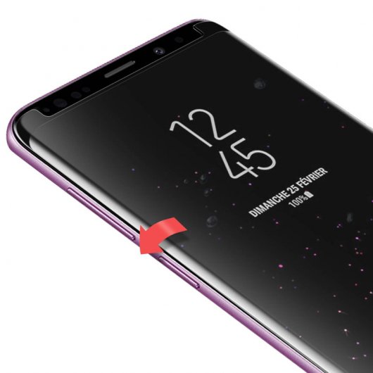 Avizar Protector de Cristal Templado con Bordes Negros para Samsung Galaxy S9 Plus