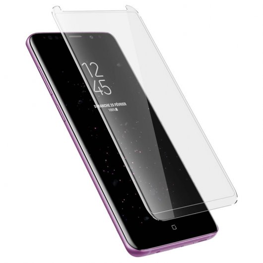 Avizar Hartglasschutz mit gebogenen Kanten für Samsung Galaxy S9 Plus