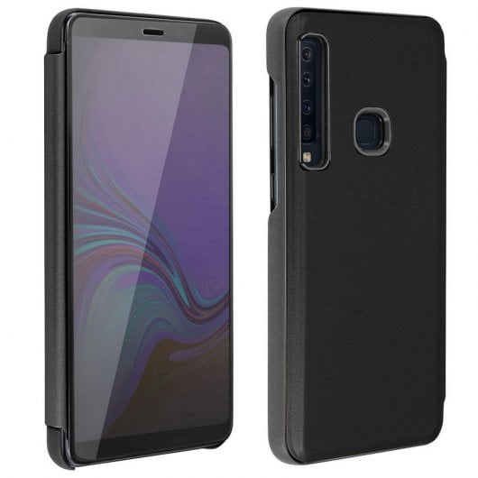 Avizar Capa Livro Translúcida Preta para Samsung Galaxy A9 2018