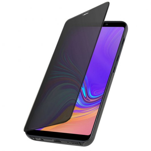 Avizar Capa Livro Translúcida Preta para Samsung Galaxy A9 2018