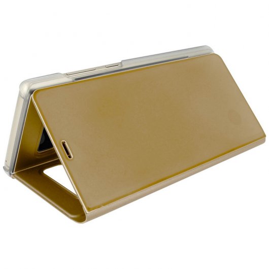 Étui livre effet miroir doré translucide Avizar pour Samsung Galaxy Note 8