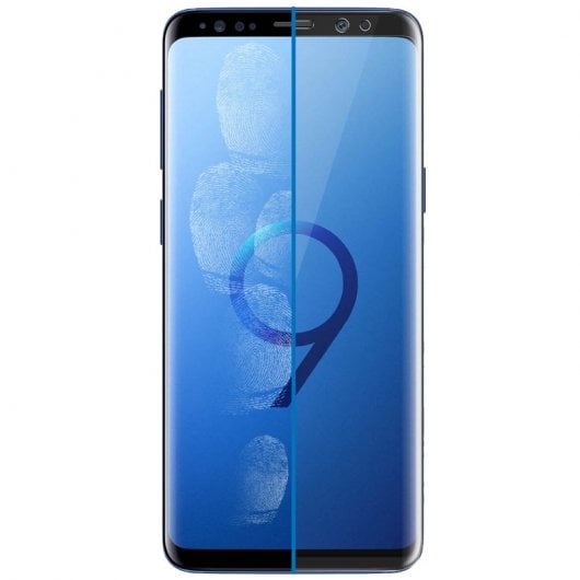 Avizar Protector de Cristal Templado 5D con Bordes Curvos para Samsung Galaxy S9