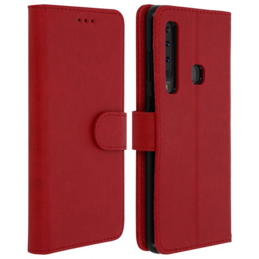 Avizar Funda Cartera Roja para Samsung Galaxy A9 2018