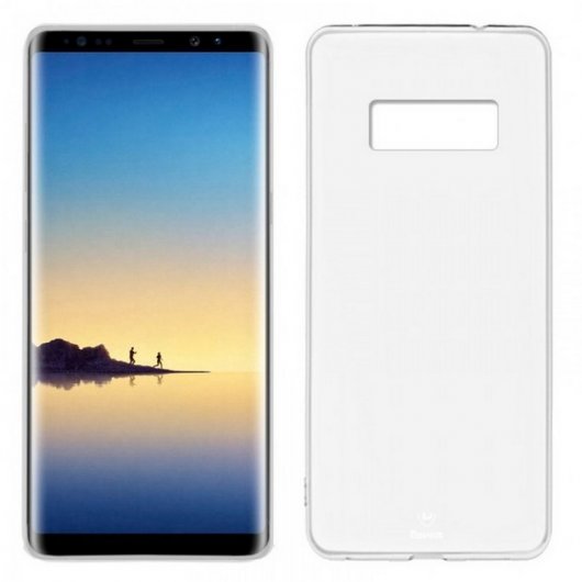Avizar Funda Silicona Transparente + Cristal Templado para Samsung Galaxy Note 8