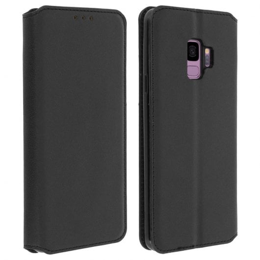 Avizar Funda Tipo Libro Cartera Negra para Samsung Galaxy S9