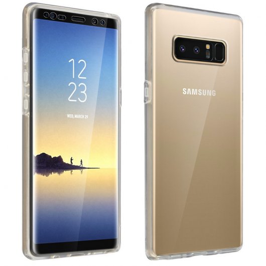 Avizar Funda Doble Silicona Transparente para Samsung Galaxy Note 8