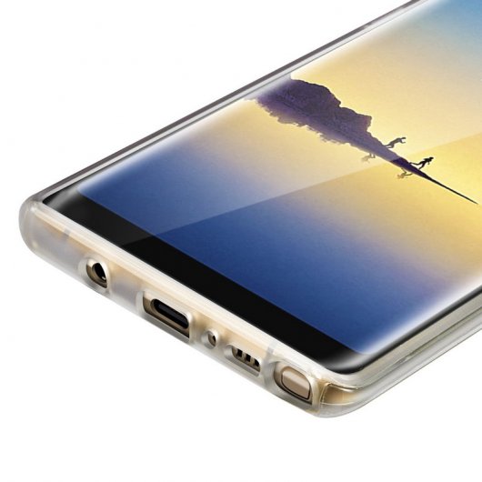 Avizar Funda Doble Silicona Transparente para Samsung Galaxy Note 8