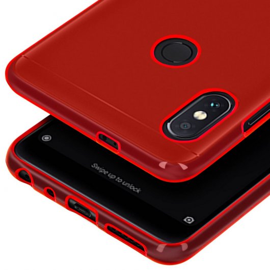 Avizar Funda de Silicona Roja para Xiaomi Redmi Note 5