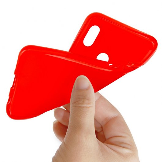 Avizar Funda de Silicona Roja para Xiaomi Redmi Note 5