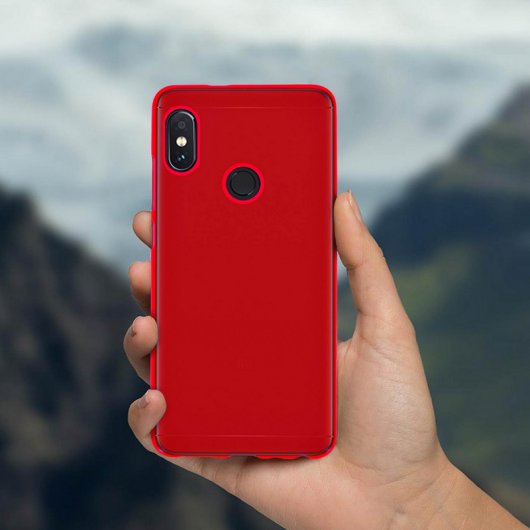 Avizar Funda de Silicona Roja para Xiaomi Redmi Note 5