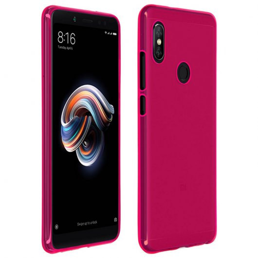 Avizar Funda de Silicona Rosa para Xiaomi Redmi Note 5