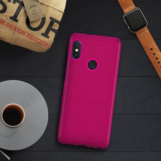 Avizar Funda de Silicona Rosa para Xiaomi Redmi Note 5