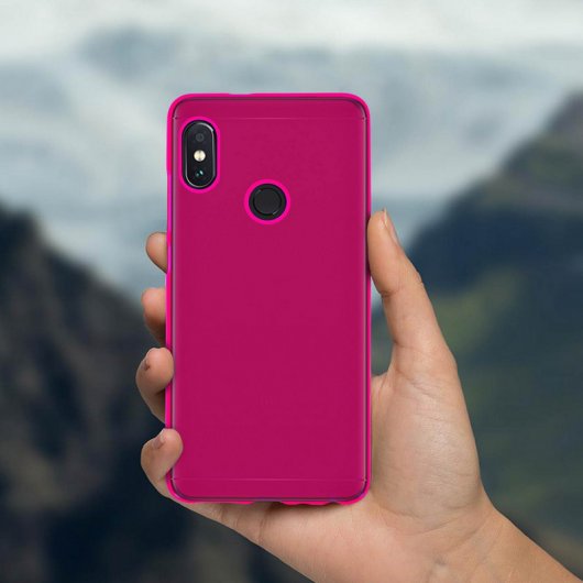 Avizar Funda de Silicona Rosa para Xiaomi Redmi Note 5