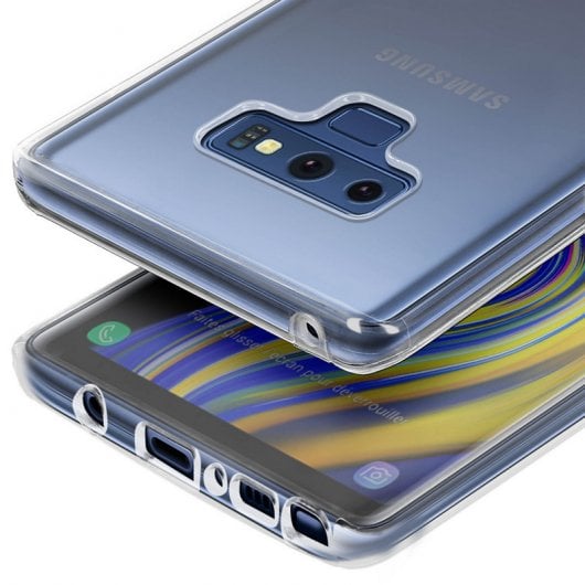 Custodia in silicone trasparente posteriore e anteriore Avizar per Samsung Galaxy Note 9