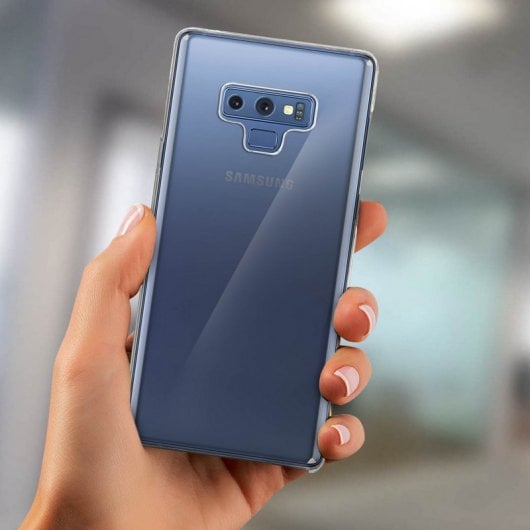 Custodia in silicone trasparente posteriore e anteriore Avizar per Samsung Galaxy Note 9