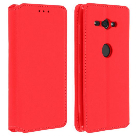 Avizar Funda Libro Roja para Sony Xperia XZ2 Compact