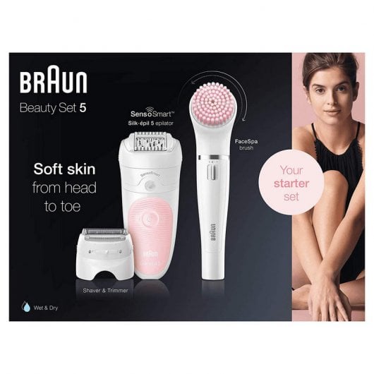 Epilatore Braun Silk-épil 5 5/885 Bianco/Rosa