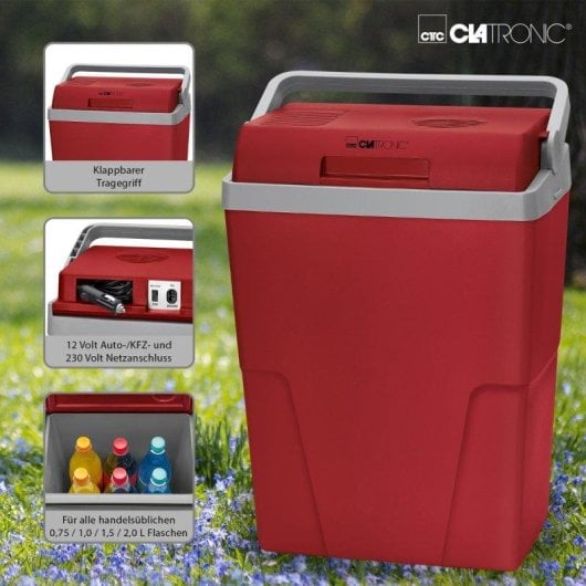 Glacière portable Clatronic KB 3713 N 25L Rouge thermoélectrique 12V 220V ECO SAVE