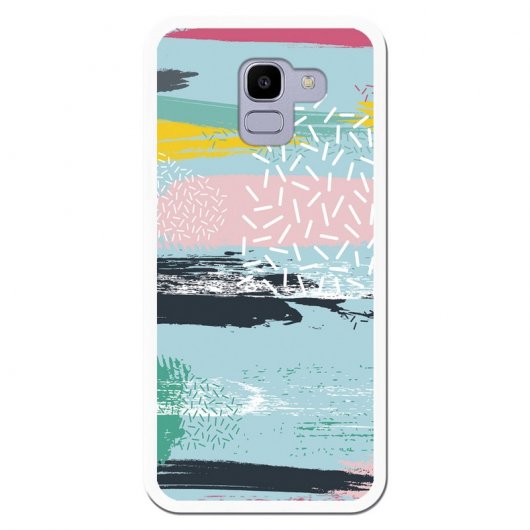 Be Unique Funda Gel Colores Geométricos para Samsung Galaxy J6 2018