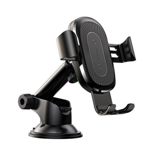 Baseus Soporte Coche con Cargador Inalámbrico y Brazo Ajustable Automático para Smartphones