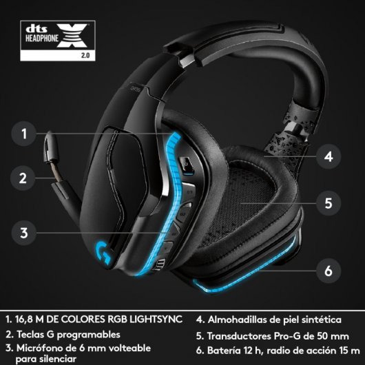 Cuffie Gaming Wireless Con Microfono Staccabile – Suono Surround, Luci LED, Batteria 1000 MAh, Per PS4, Switch, PC, Telefono