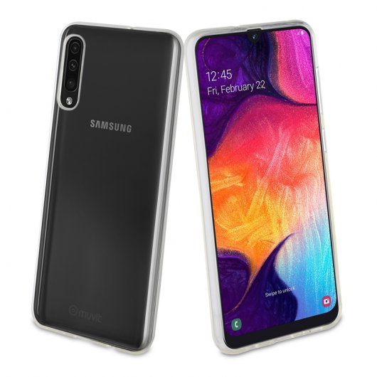 Muvit Cristal Soft Funda TPU Flexible Transparente para Samsung Galaxy A50