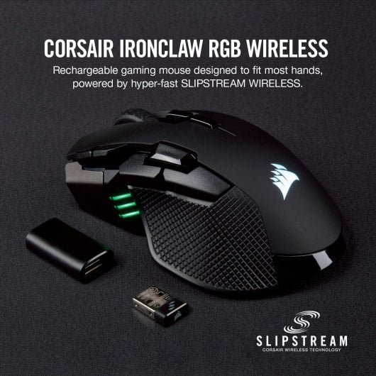 Mouse da gioco wireless Corsair Ironclaw RGB 18000 DPI