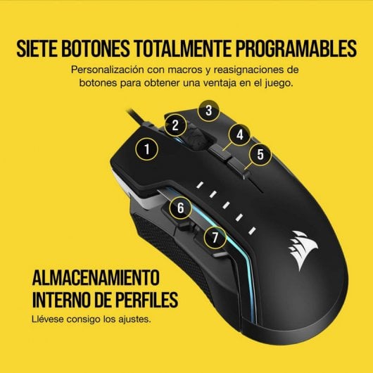 Corsair Glaive Pro RGB Aluminium Ratón Gaming 18000 DPI
