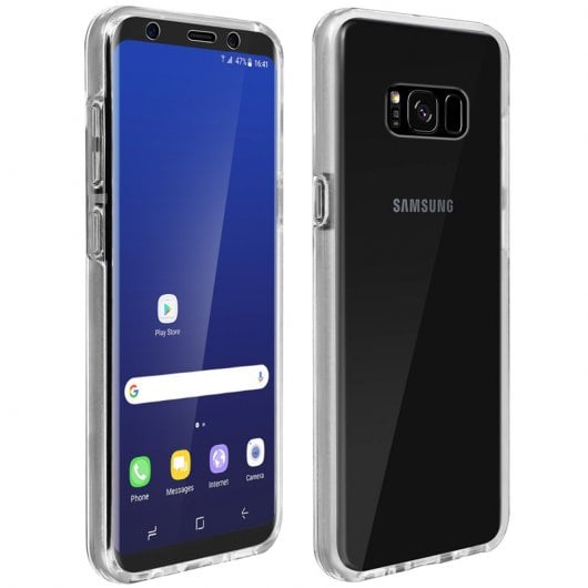 Avizar Doppelte transparente Silikonhülle für Samsung Galaxy S8