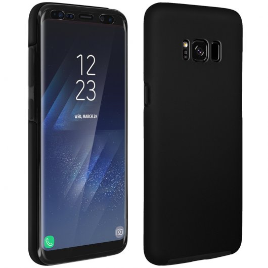 Avizar Capa Dupla de Silicone Preta para Samsung Galaxy S8