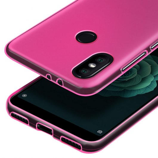 Avizar Funda de Silicona Rosa para Xiaomi Mi A2