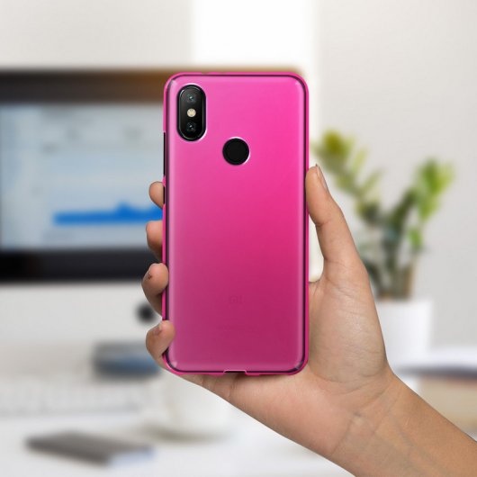 Avizar Funda de Silicona Rosa para Xiaomi Mi A2